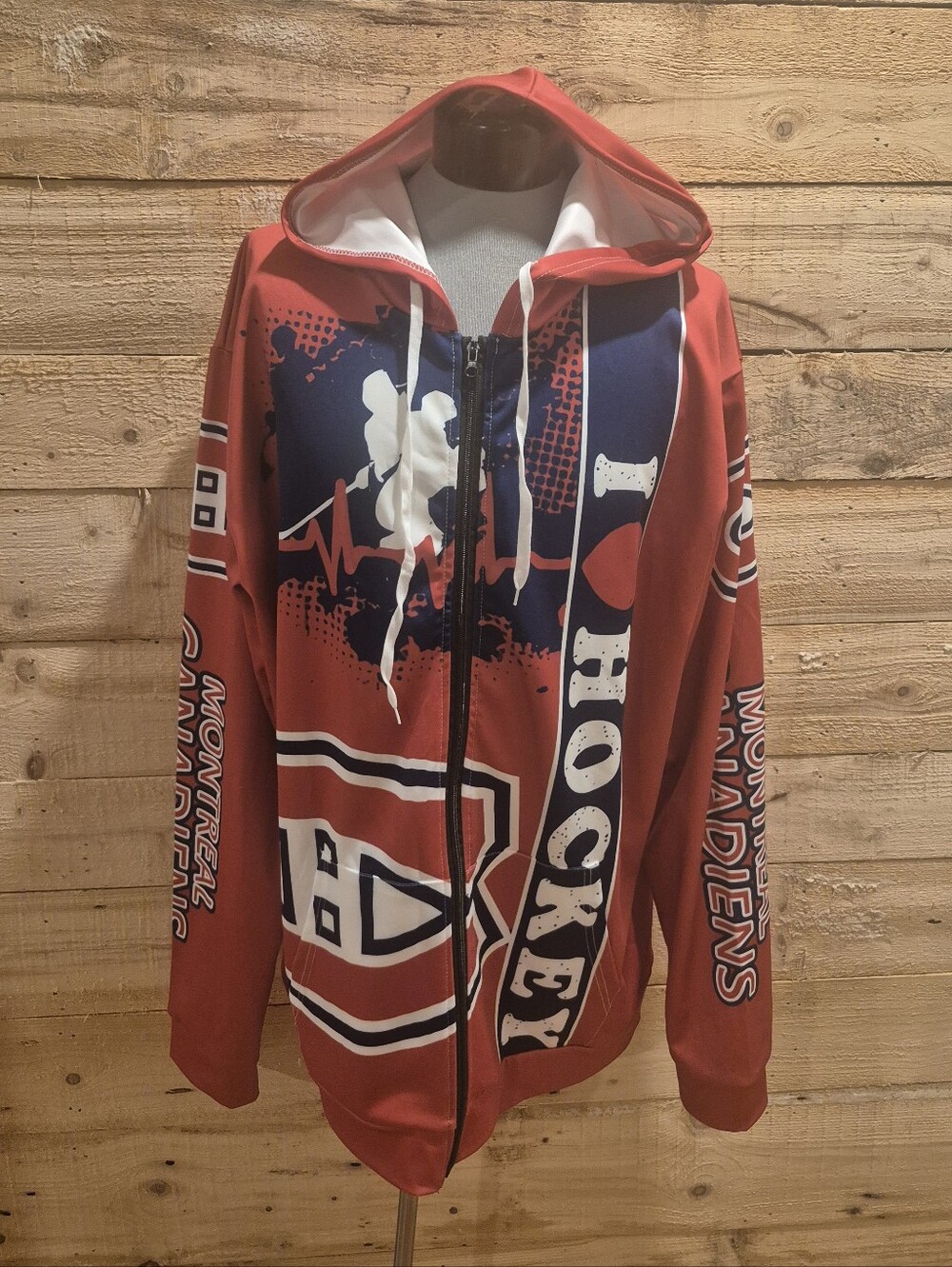 Men's Montreal Canadiens Hockey Zip-Up Hoodie